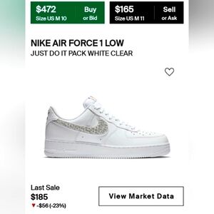 Air force 1 white just do it